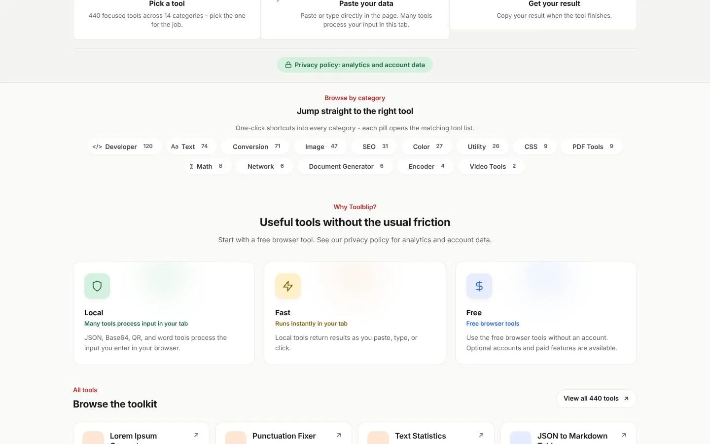 Toolblip screenshot