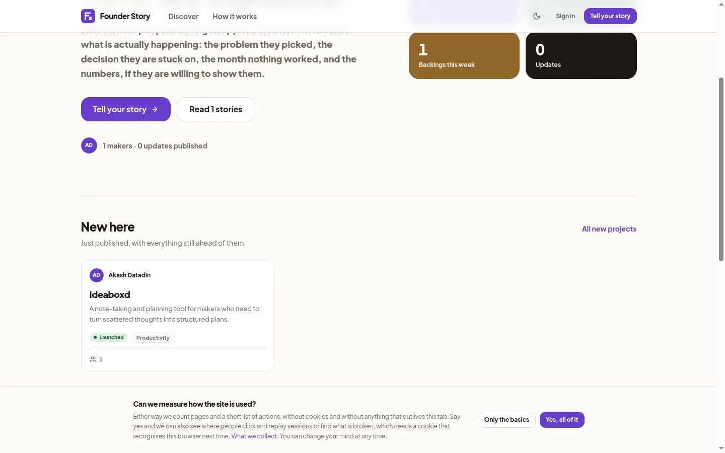 Founder Story screenshot