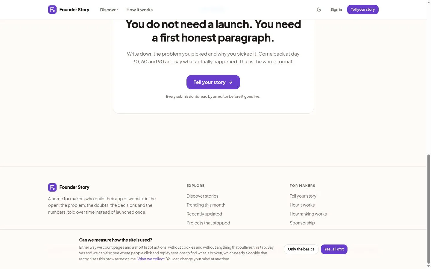 Founder Story screenshot