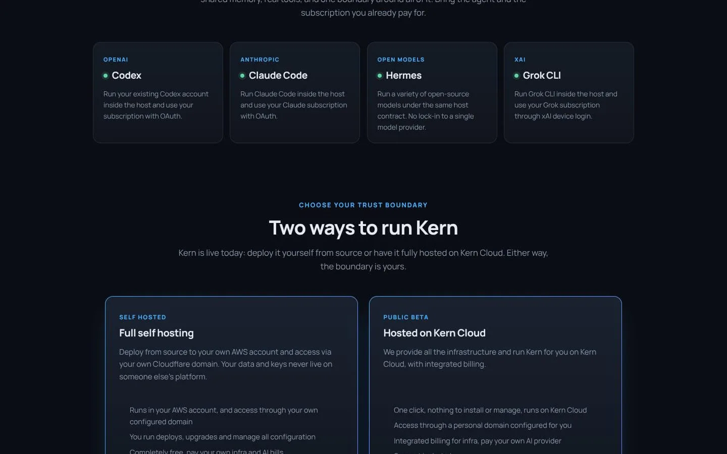 Kern screenshot