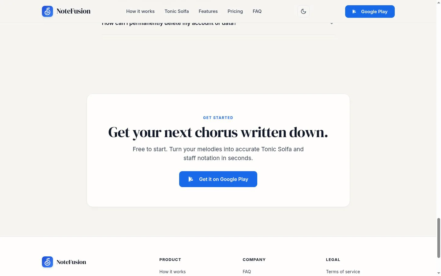 NoteFusion screenshot