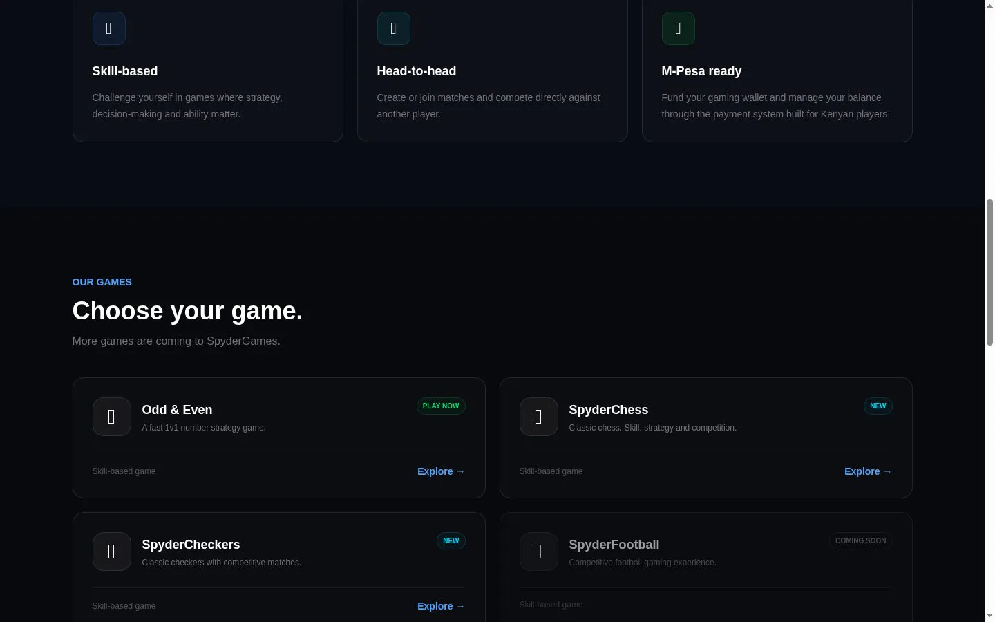 SpyderGames screenshot