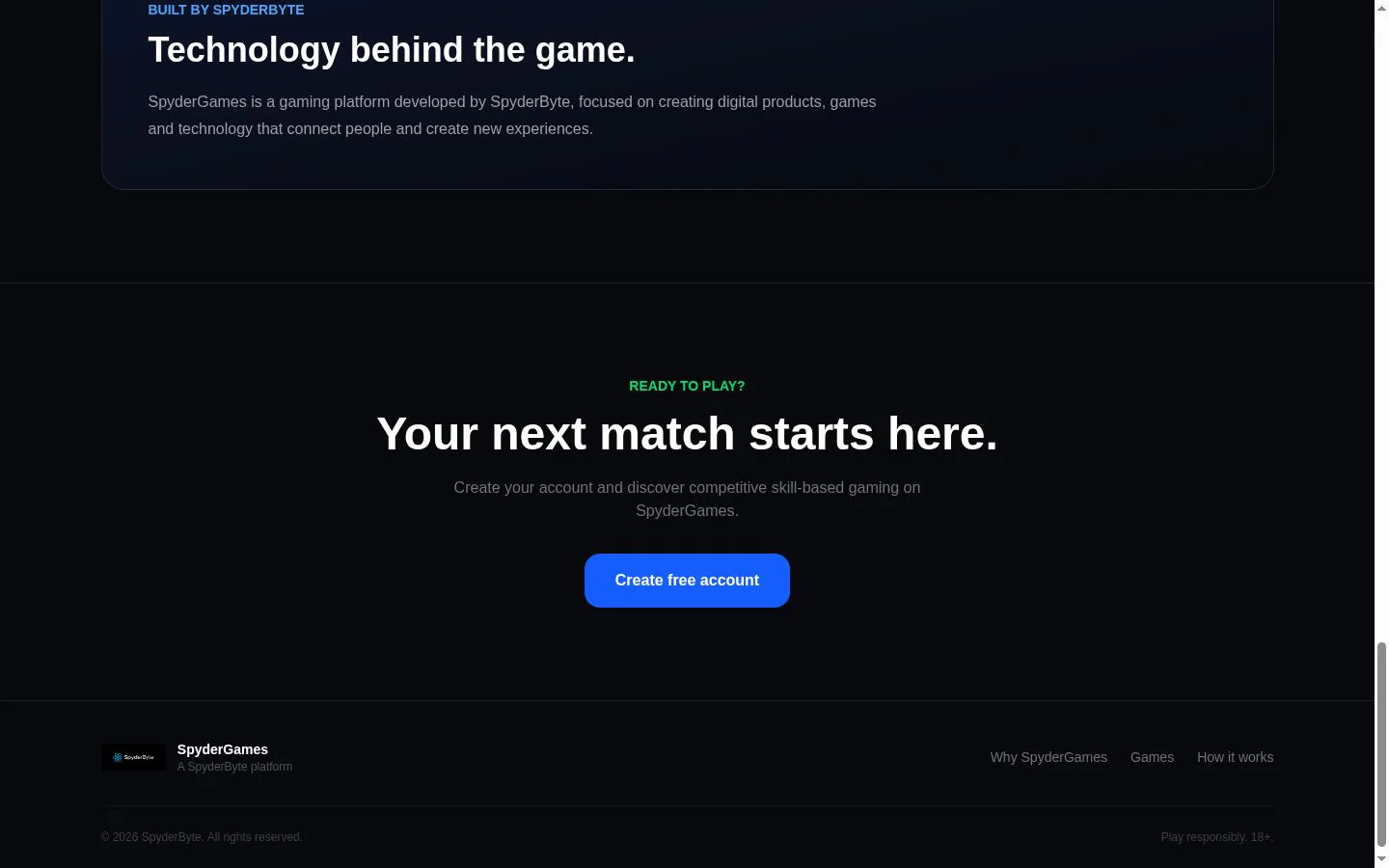 SpyderGames screenshot