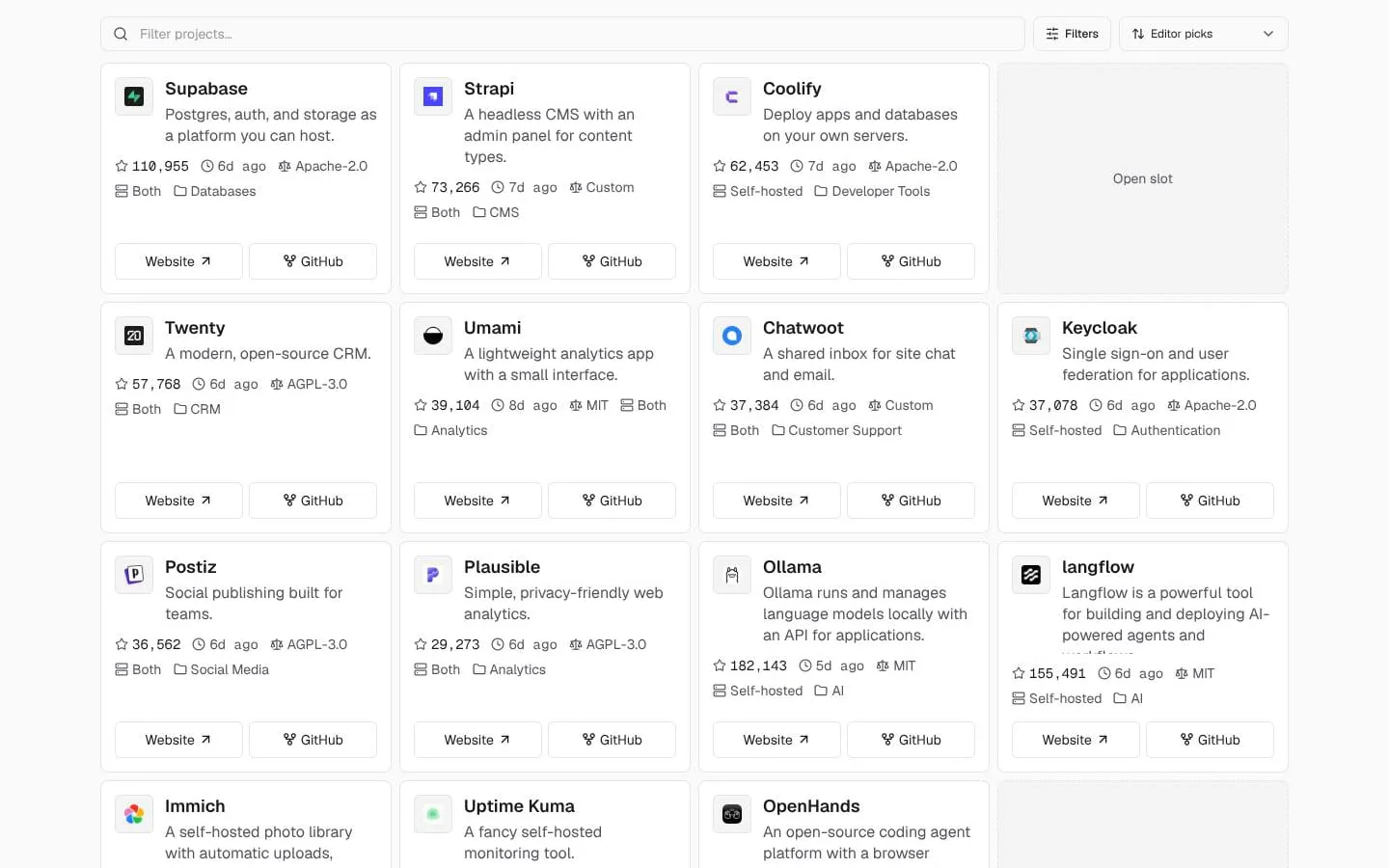 PickOpenSource screenshot