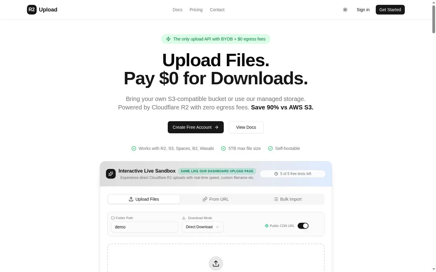 R2Upload screenshot