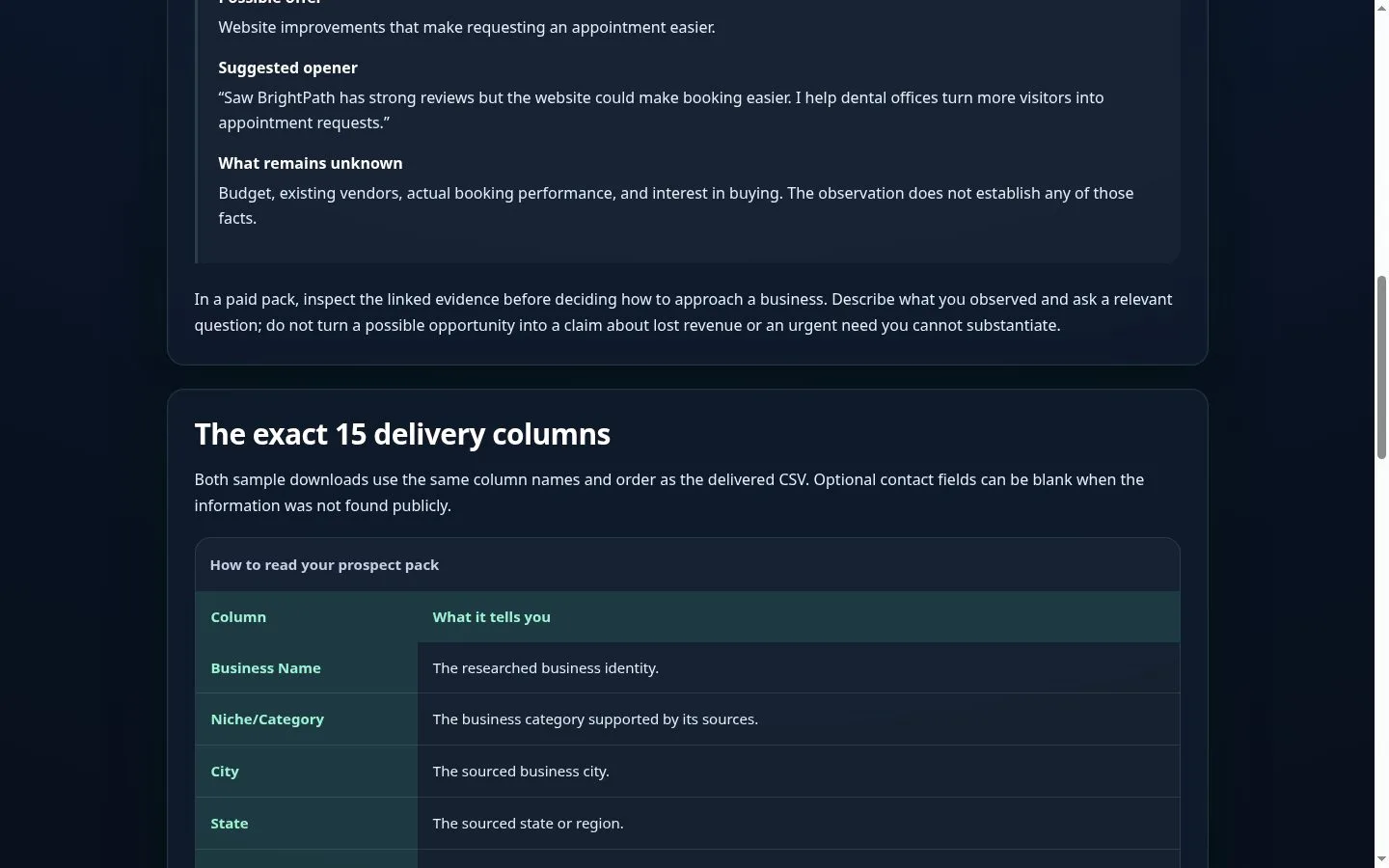 Prospect Signal screenshot