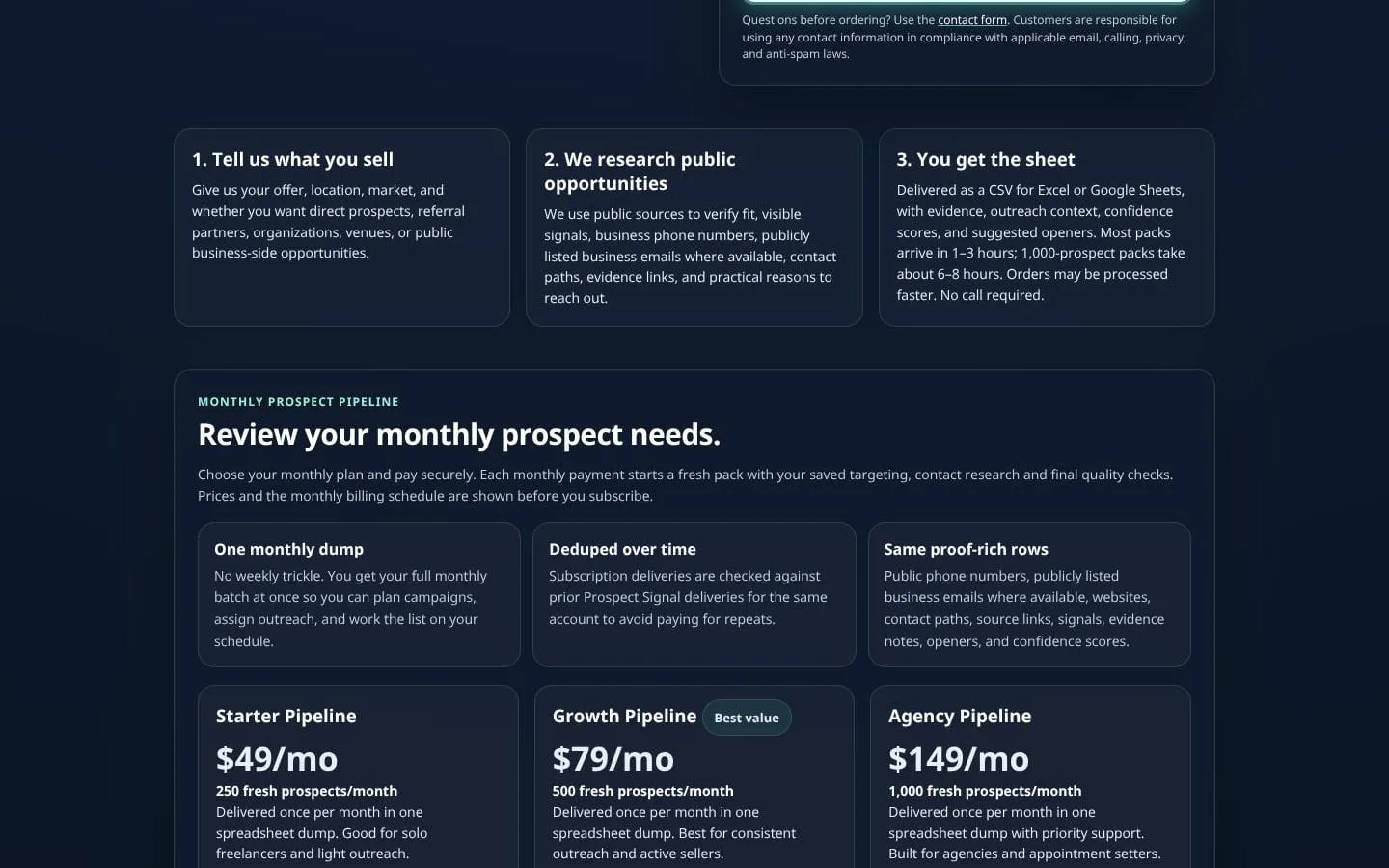 Prospect Signal HQ screenshot