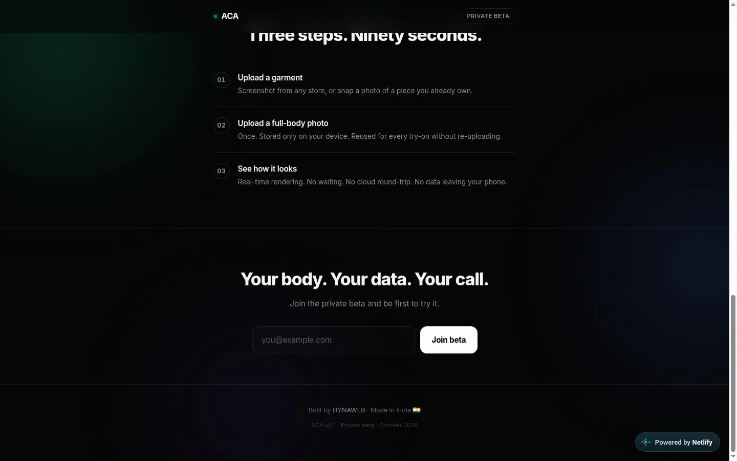 ACA screenshot