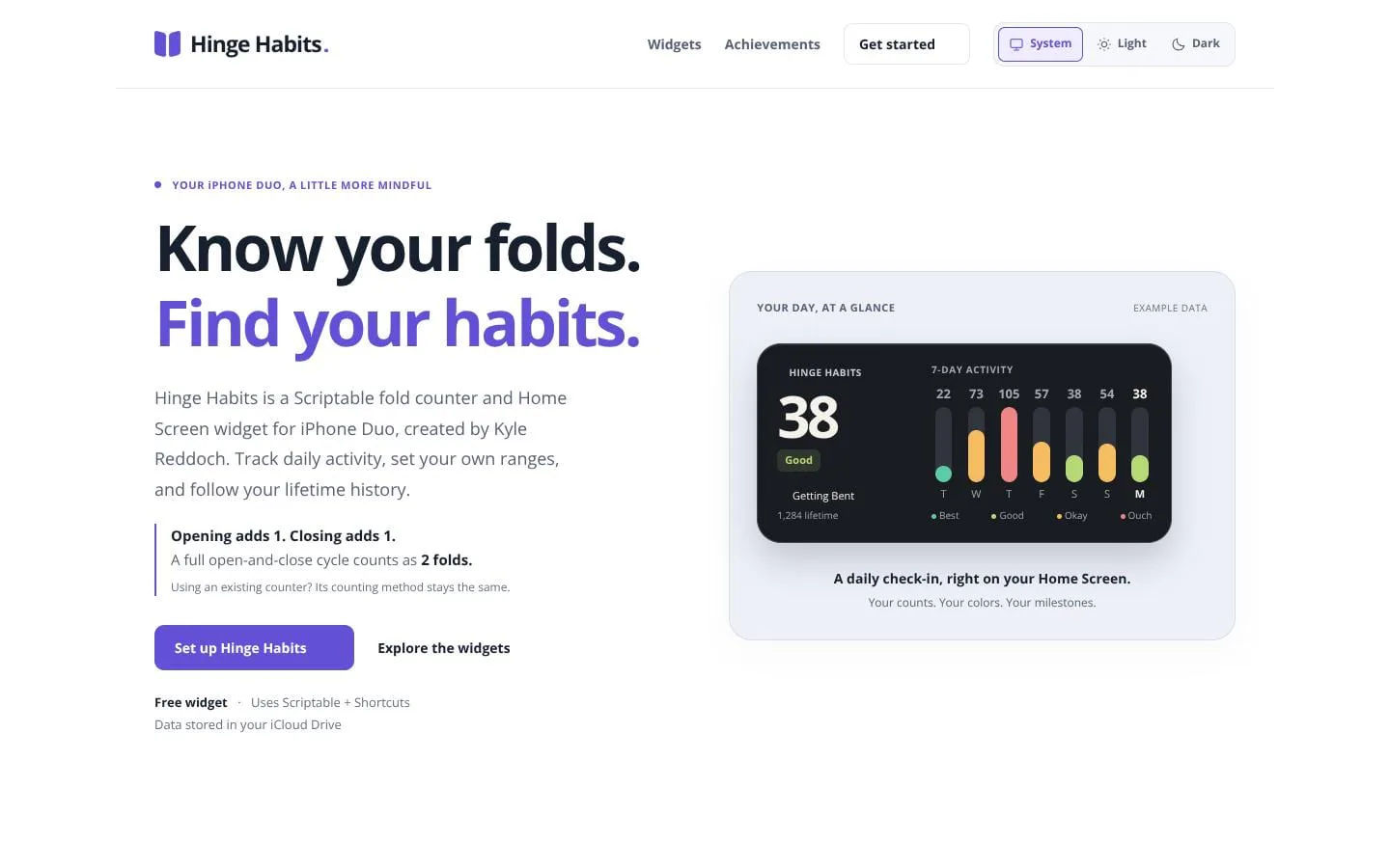 Hinge Habits screenshot
