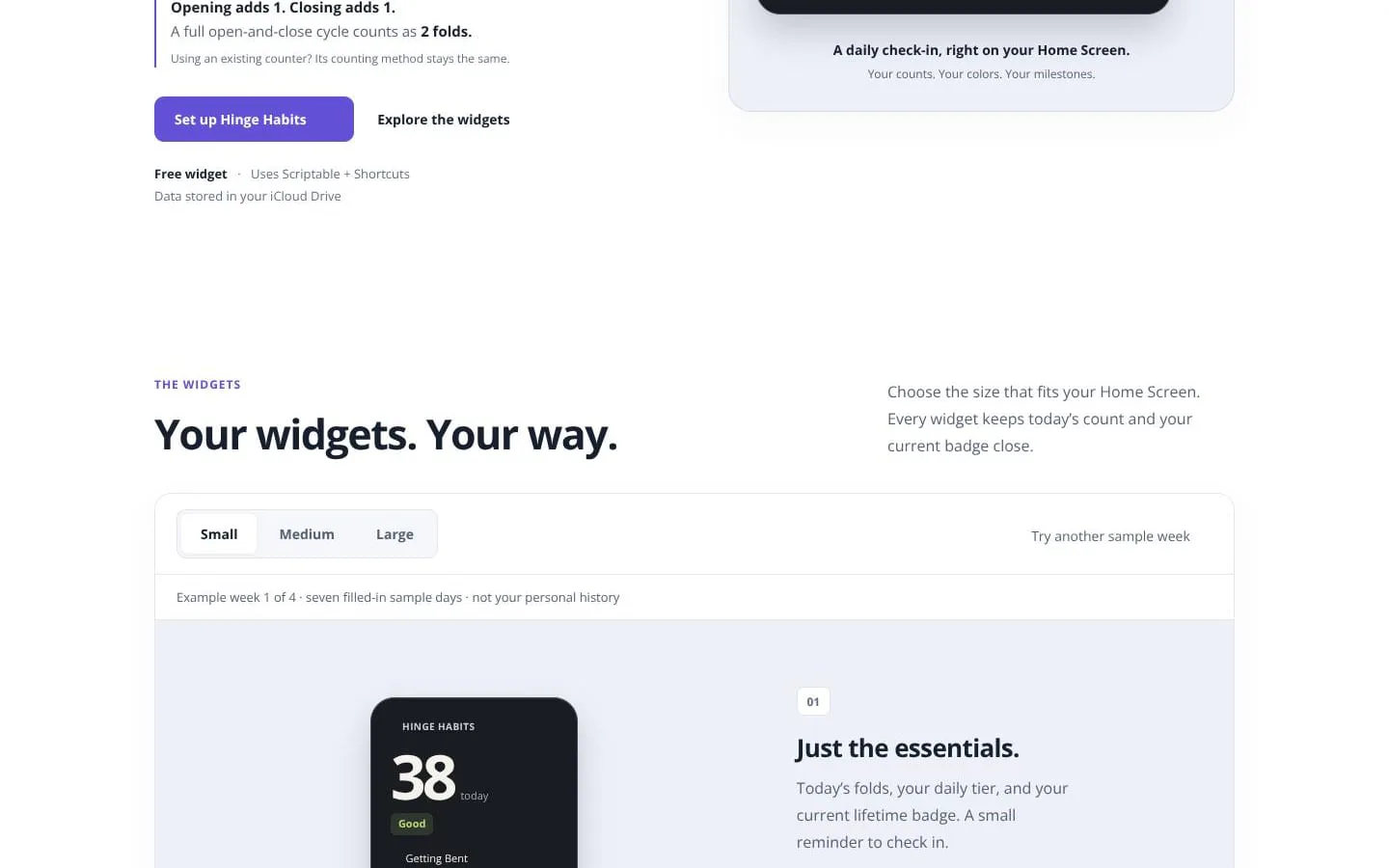 Hinge Habits screenshot