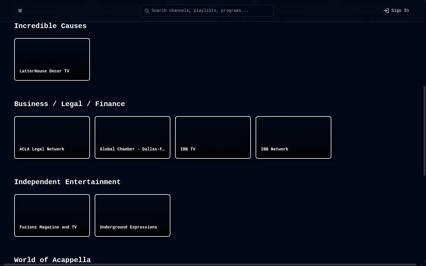 Shelcaster TV screenshot