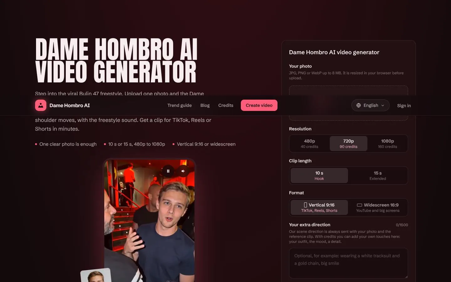 Dame Hombro AI screenshot