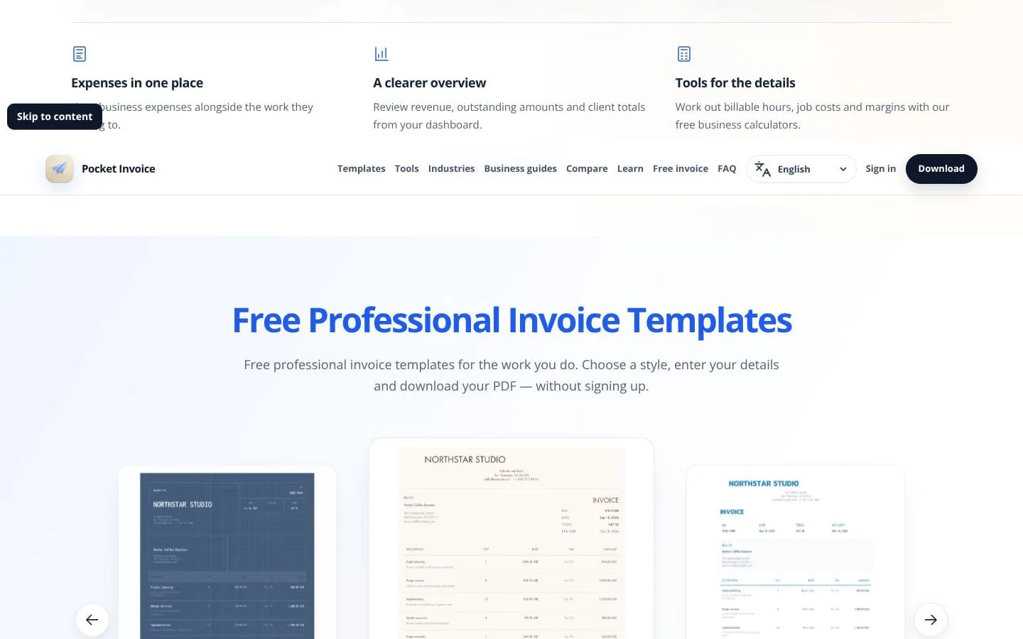 Pocket Invoice screenshot
