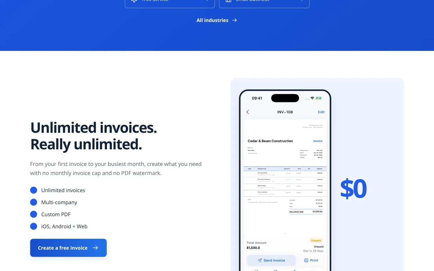 Pocket Invoice screenshot