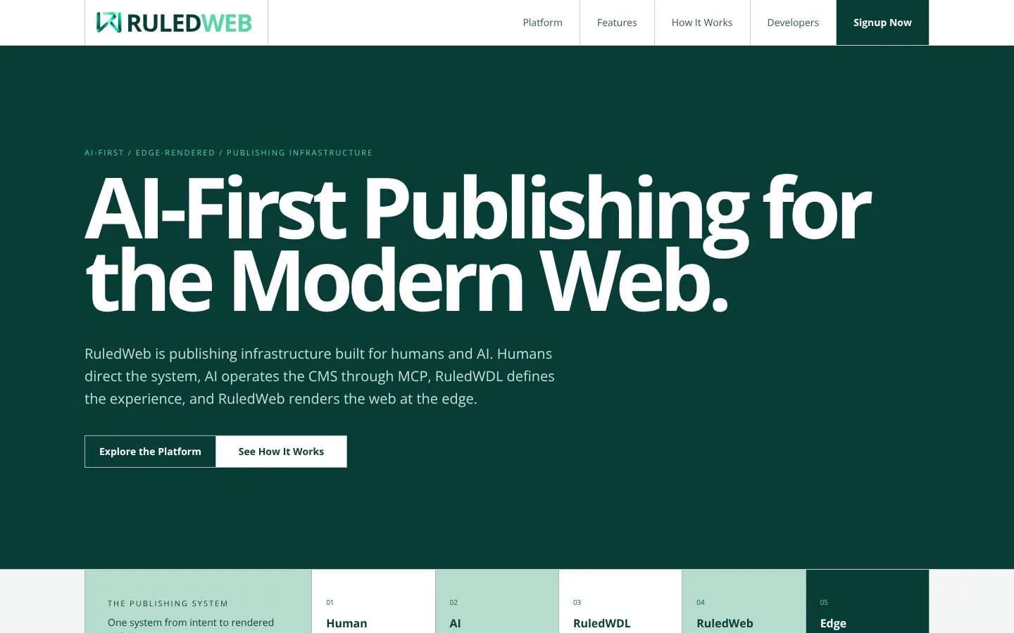RuledWeb — AI-First Publishing Infrastructure for Edge screenshot