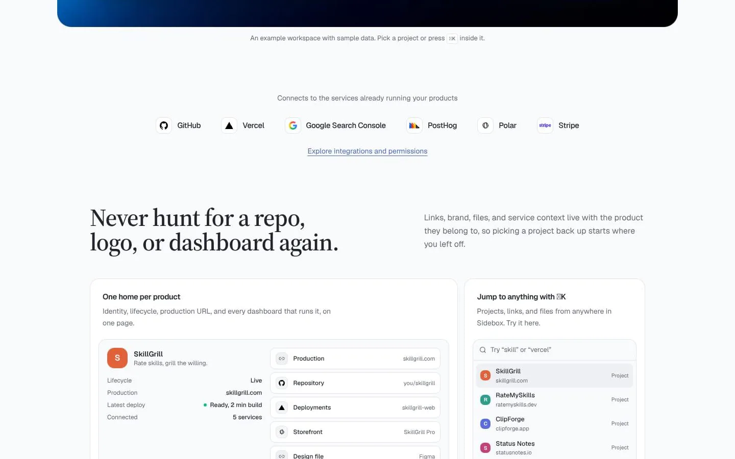 Sidebox screenshot
