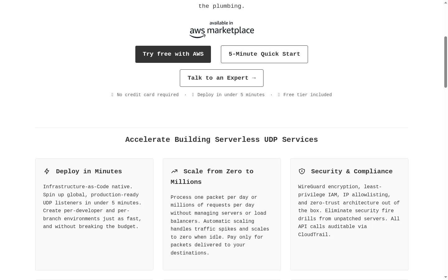 Proxylity UDP Gateway screenshot