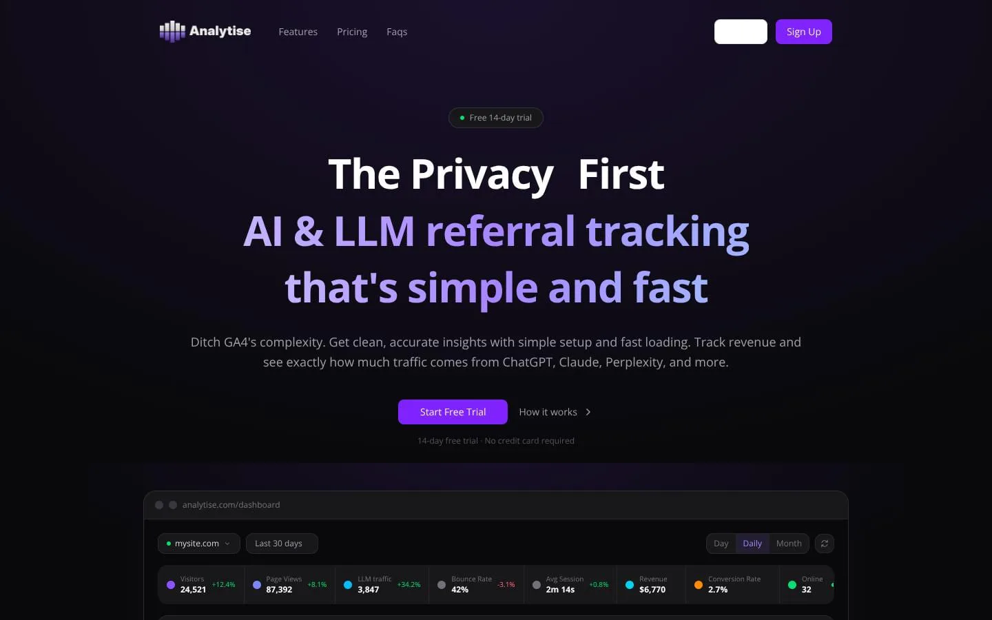 Analytise screenshot