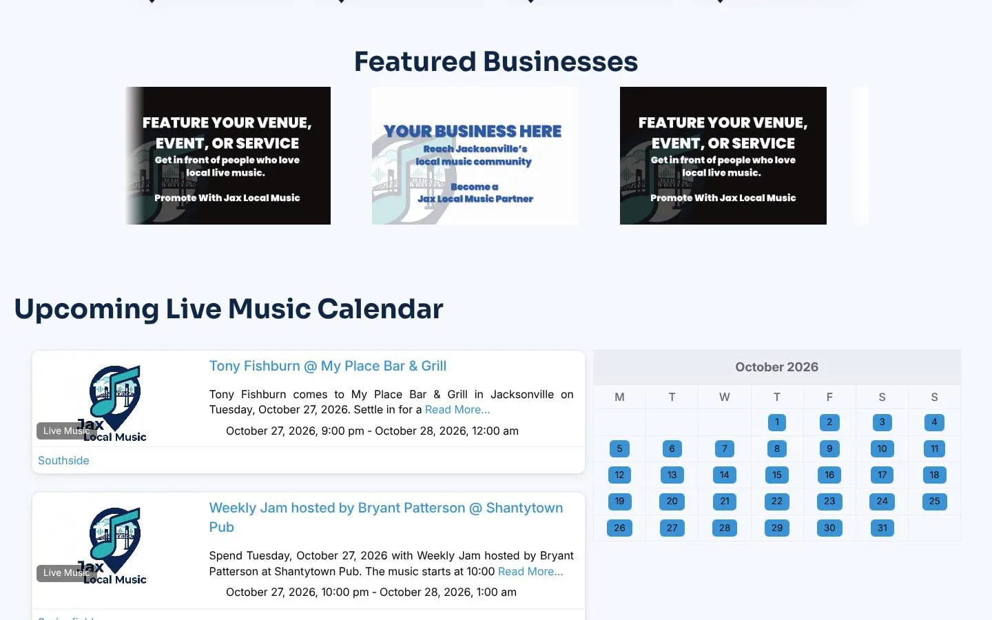 Jax Local Music screenshot