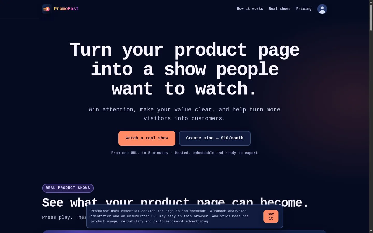 PromoFast screenshot