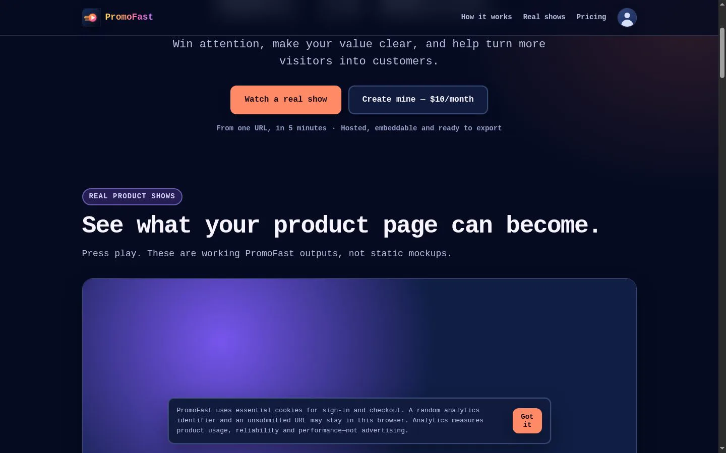 PromoFast screenshot