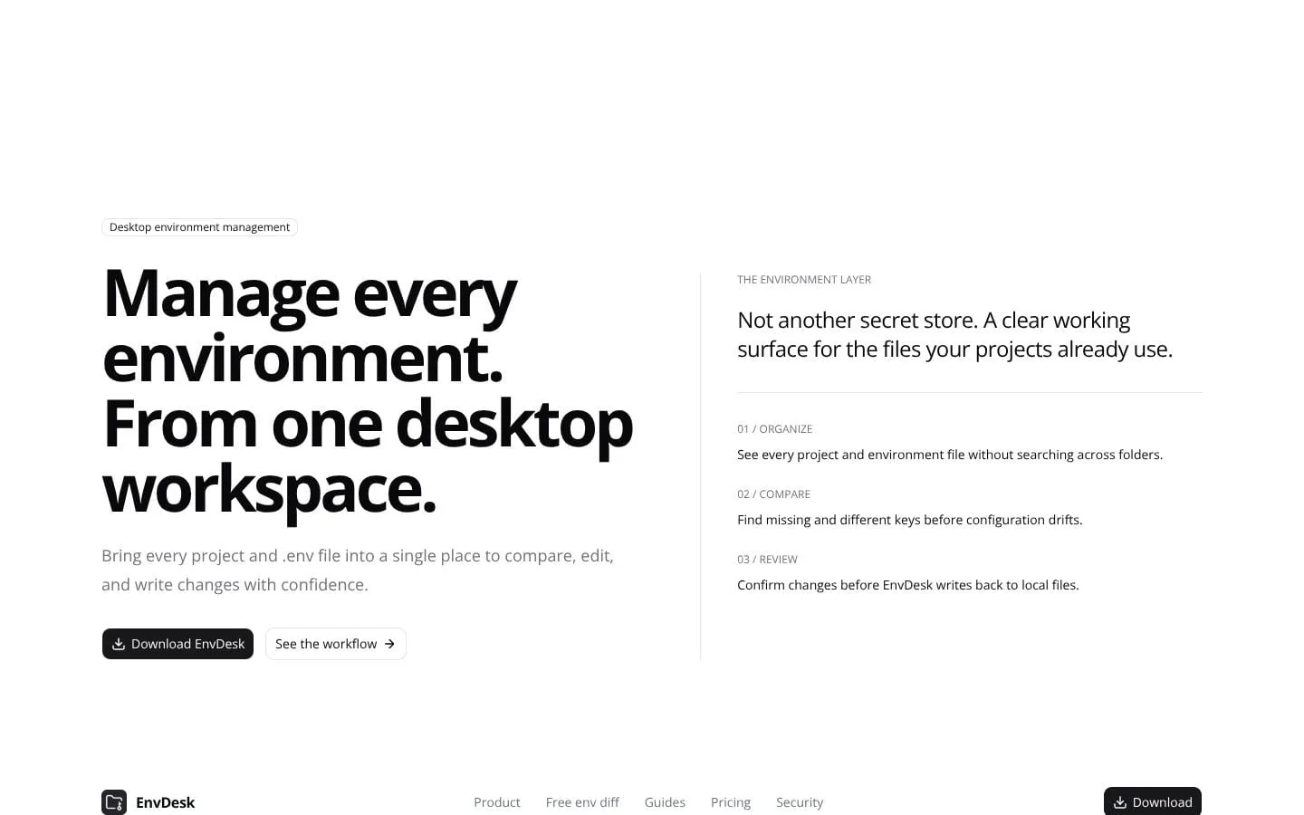 EnvDesk screenshot