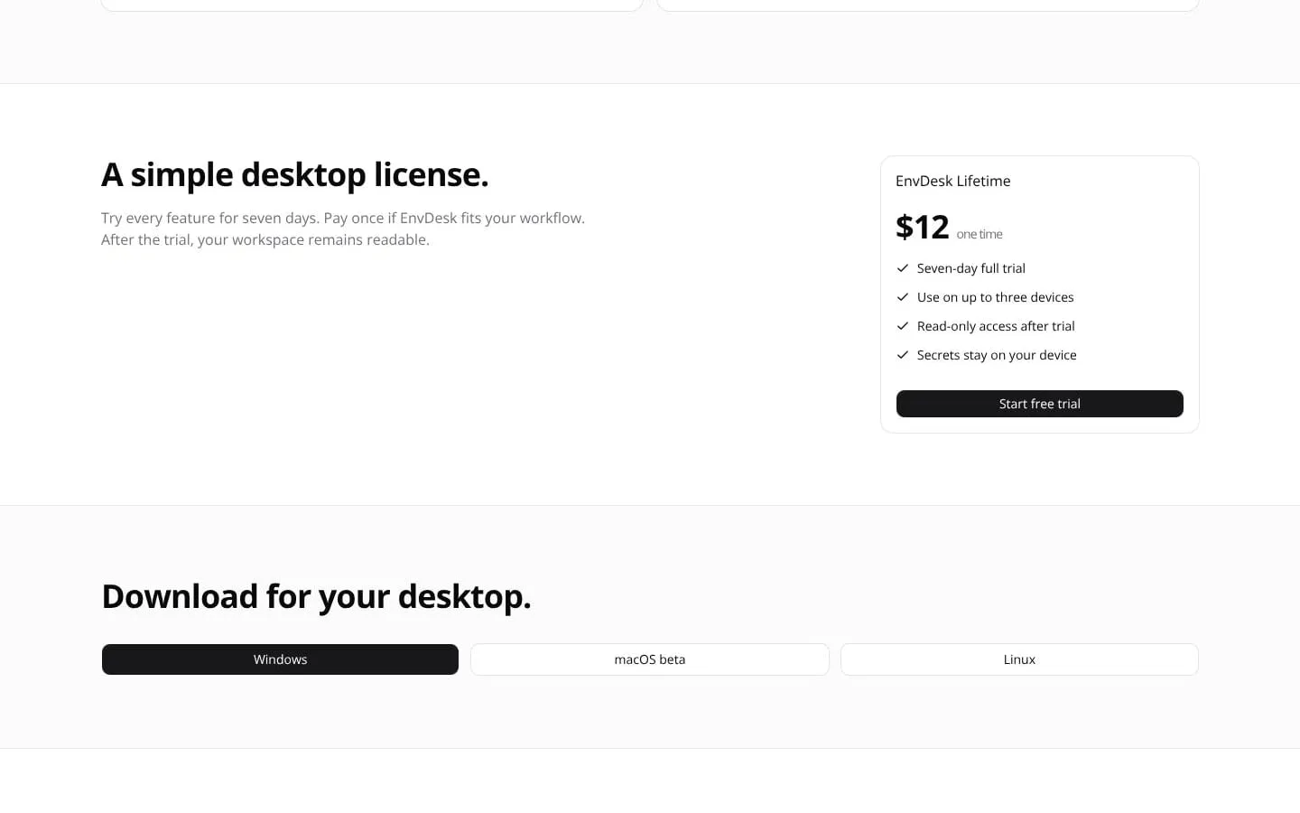 EnvDesk screenshot