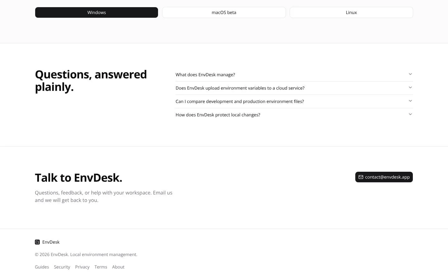 EnvDesk screenshot