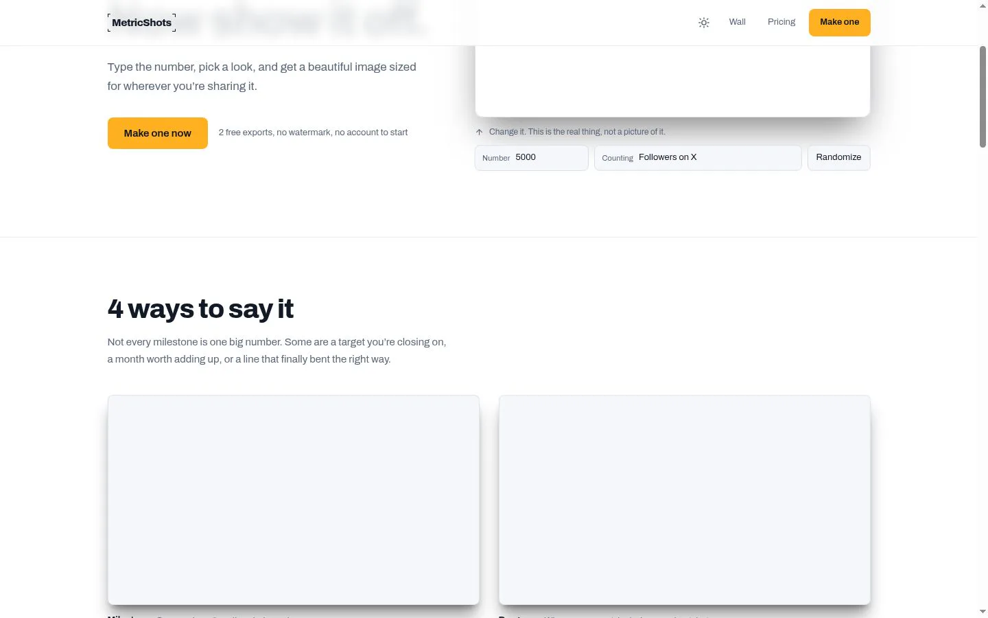 MetricShots screenshot