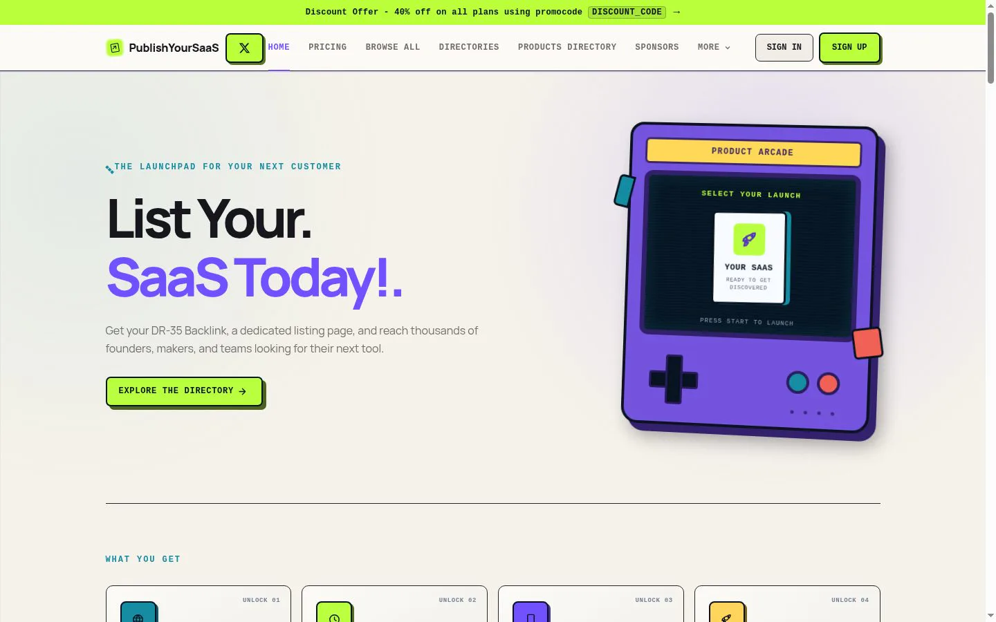PublishYourSaaS screenshot