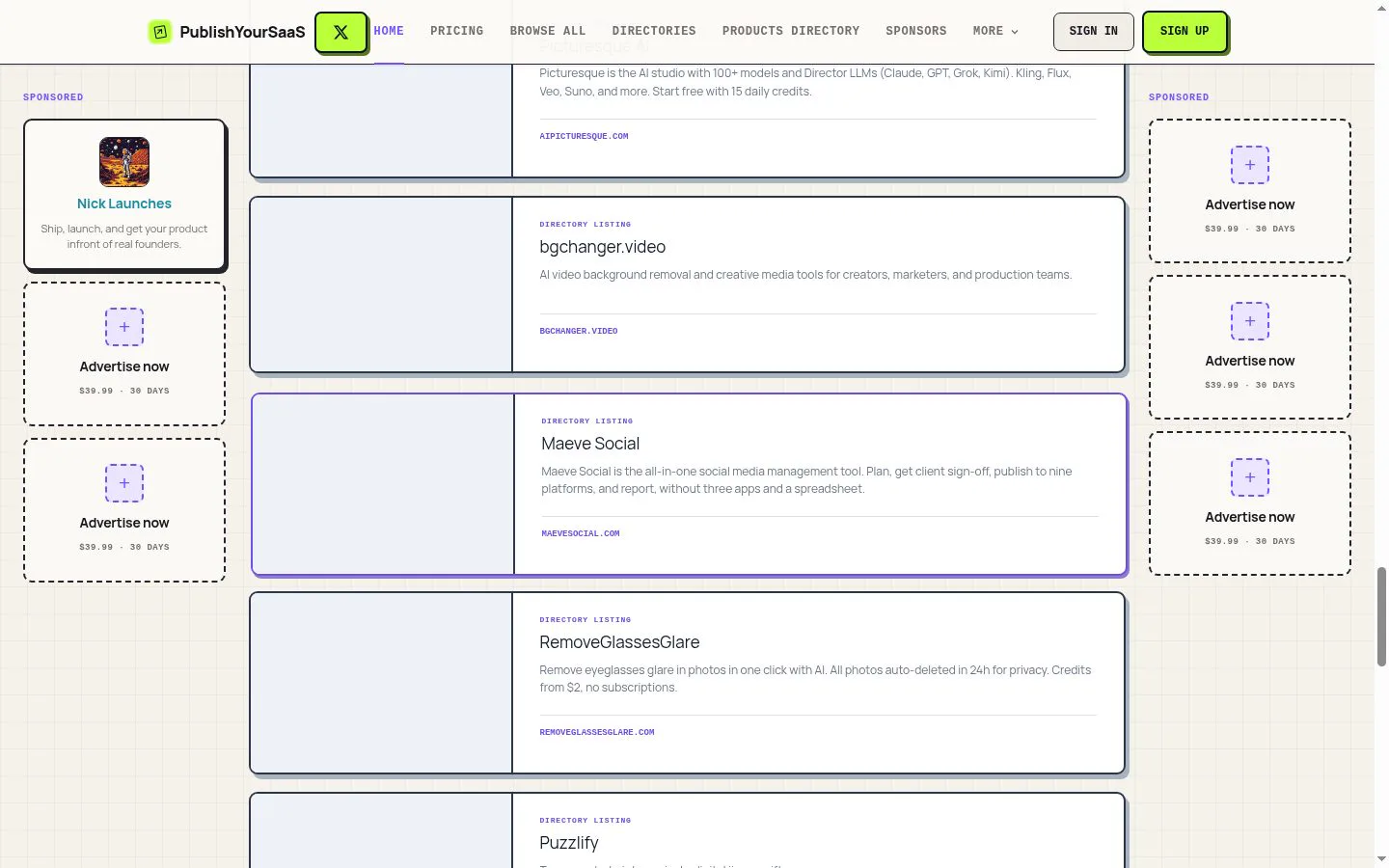 PublishYourSaaS screenshot