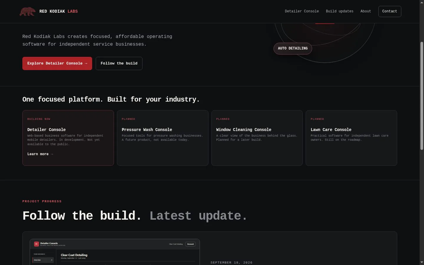 Red Kodiak Labs screenshot