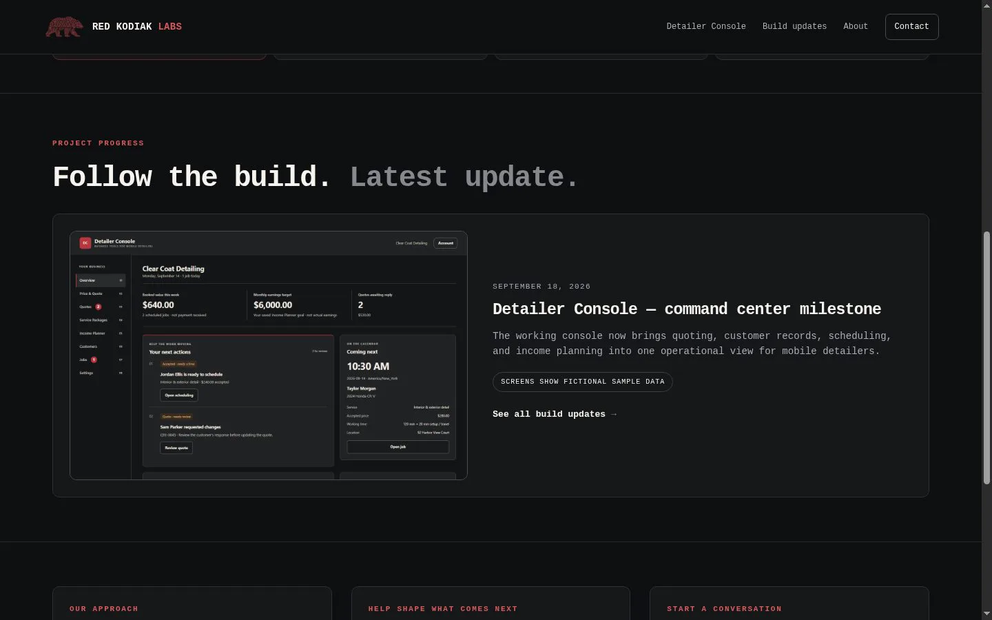 Red Kodiak Labs screenshot
