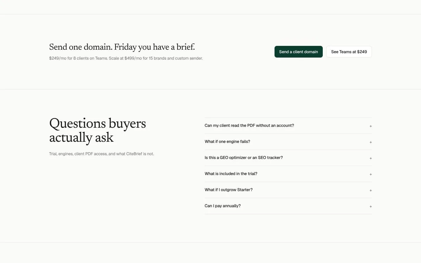 CiteBrief screenshot