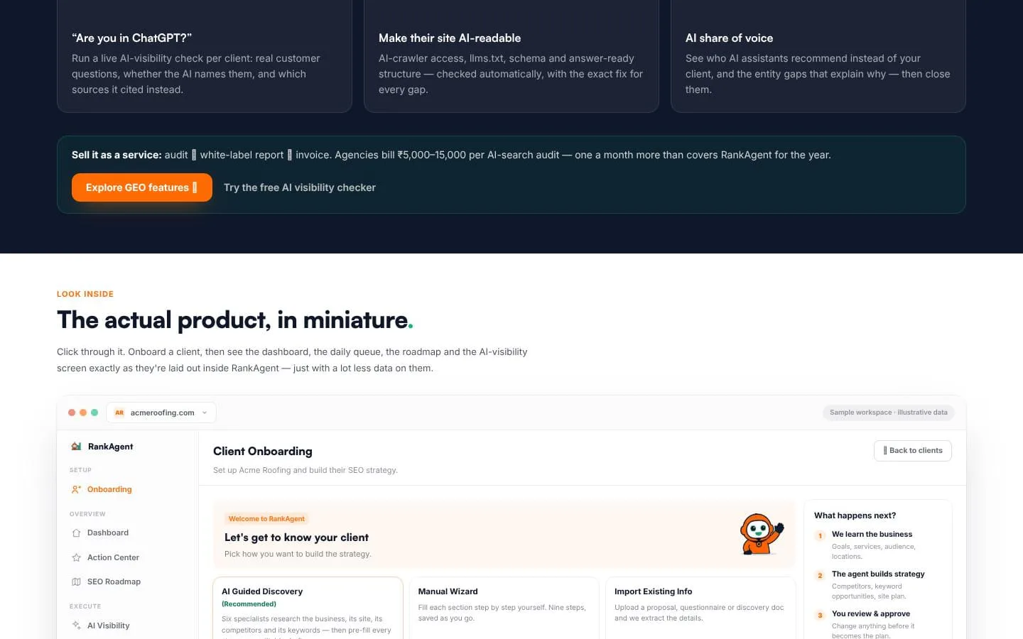RankAgent screenshot