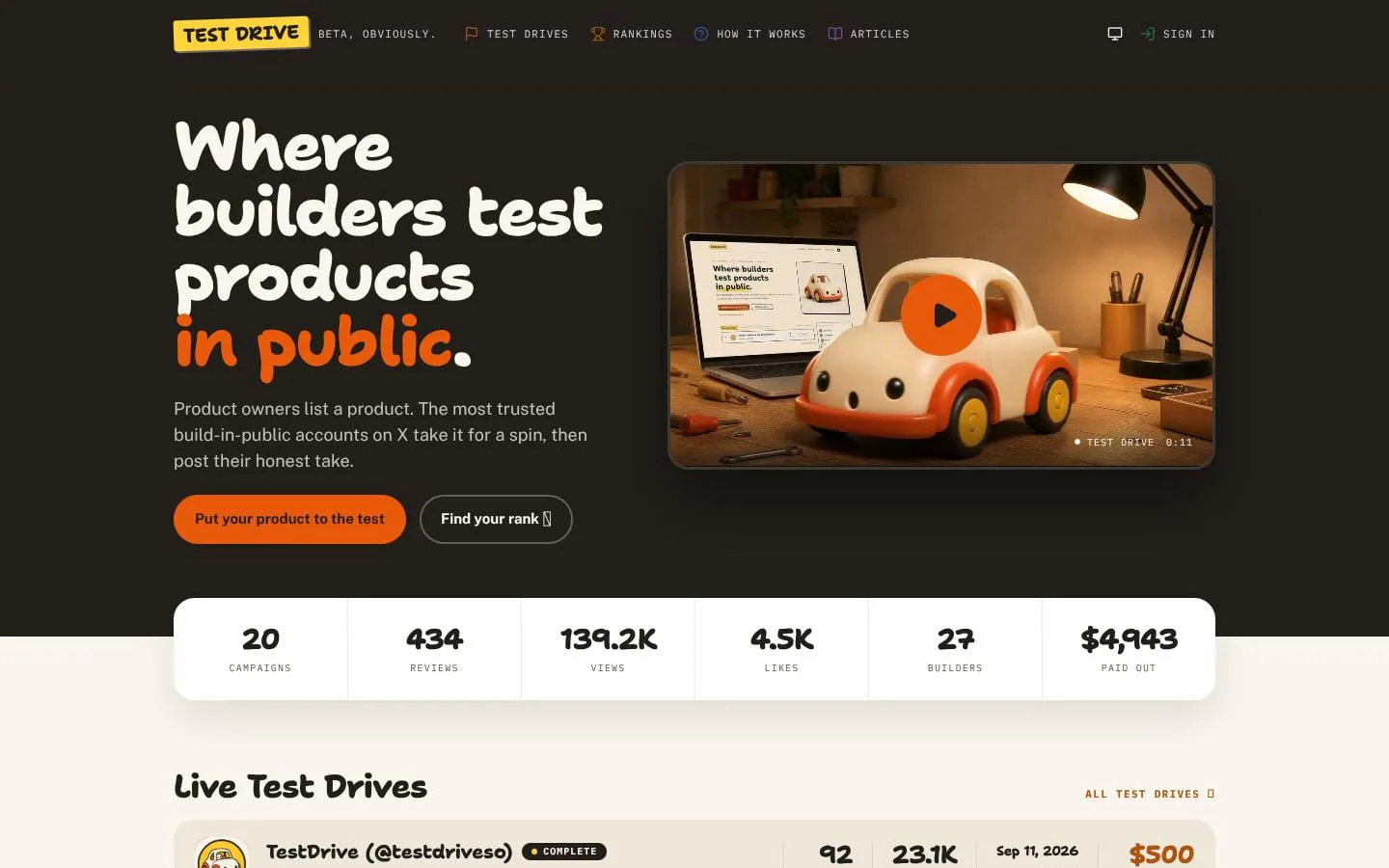 Test Drive screenshot