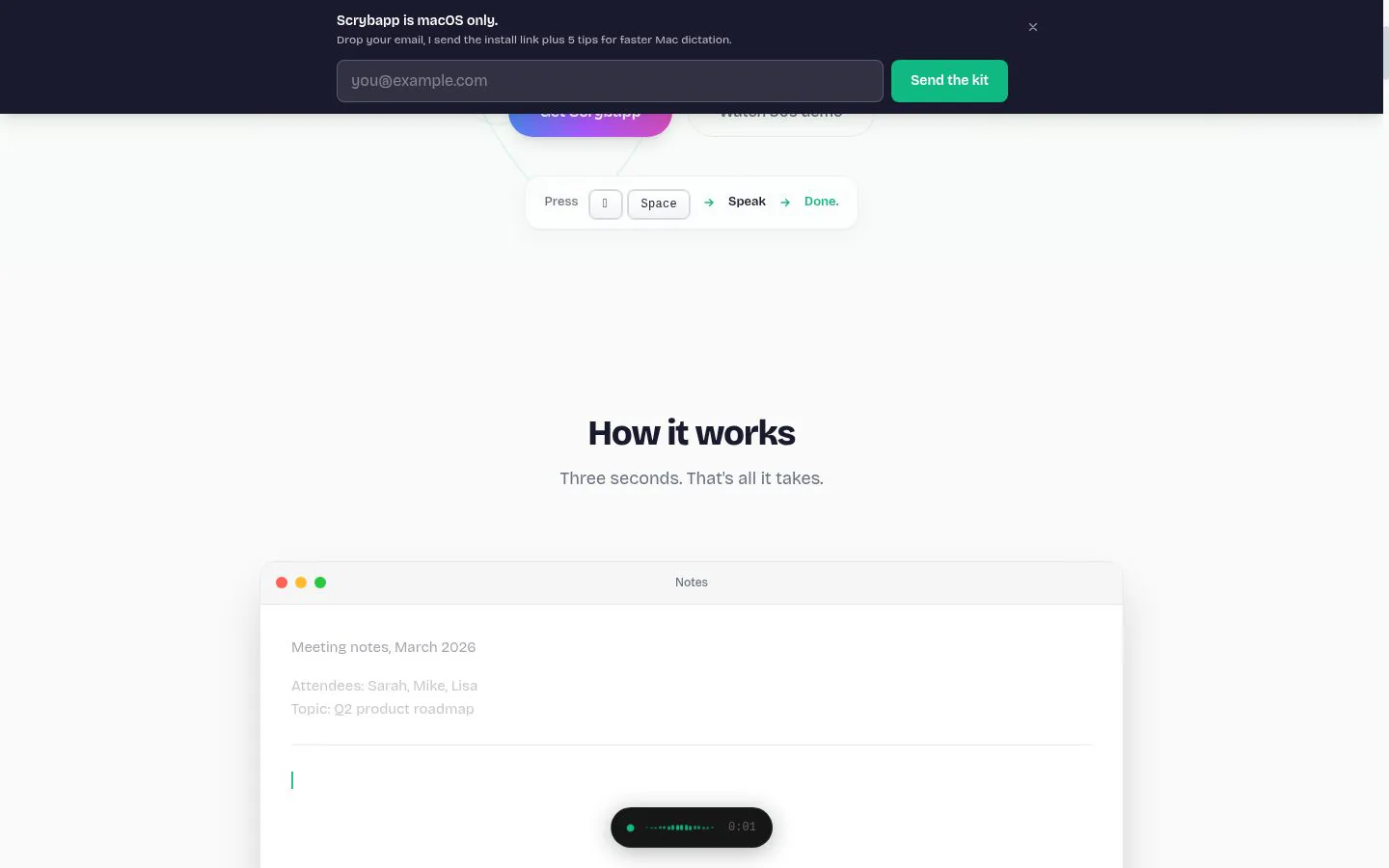 Scrybapp screenshot