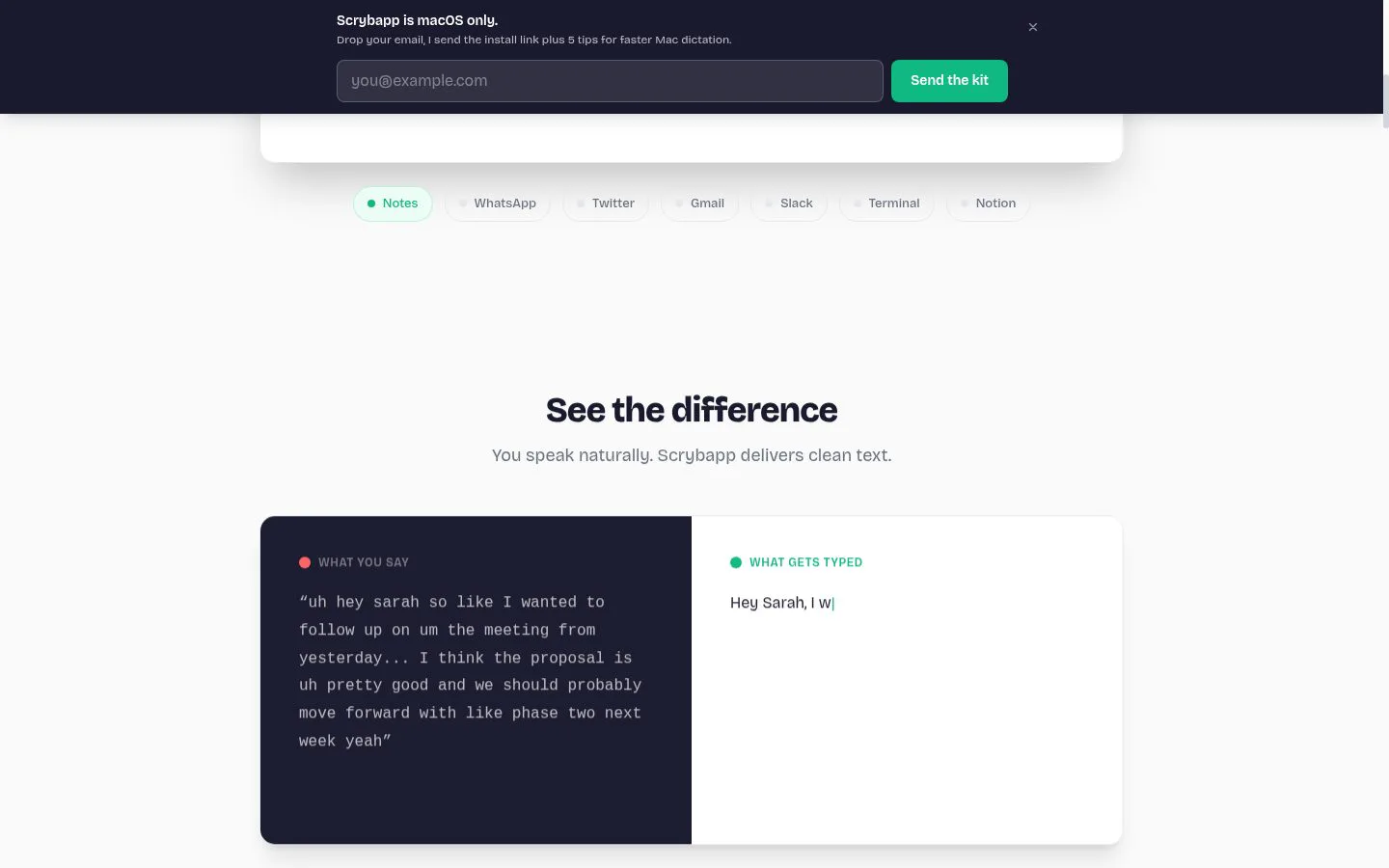 Scrybapp screenshot