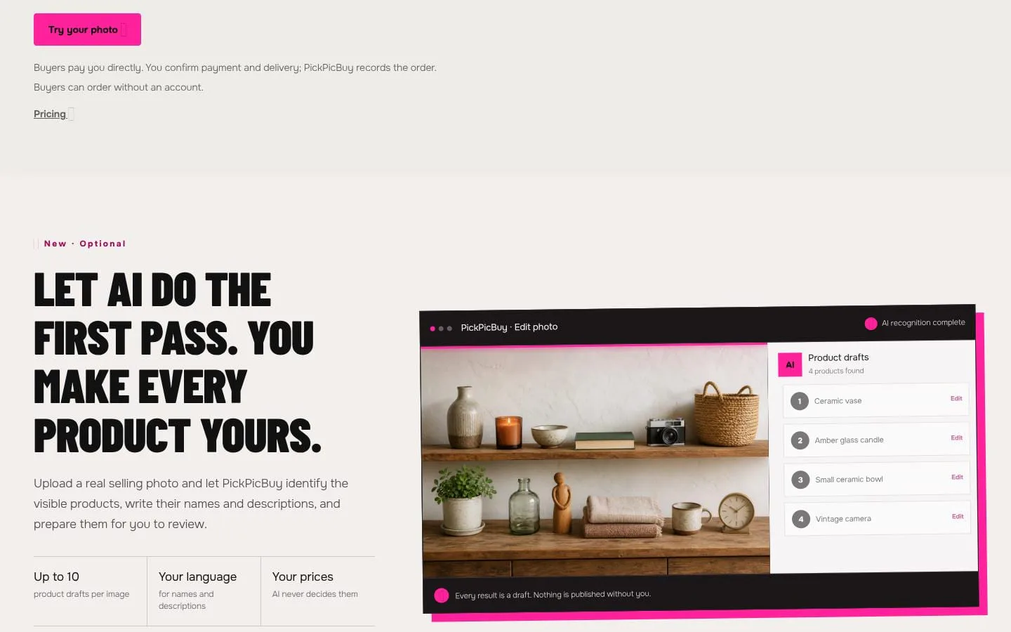 PickPicBuy screenshot