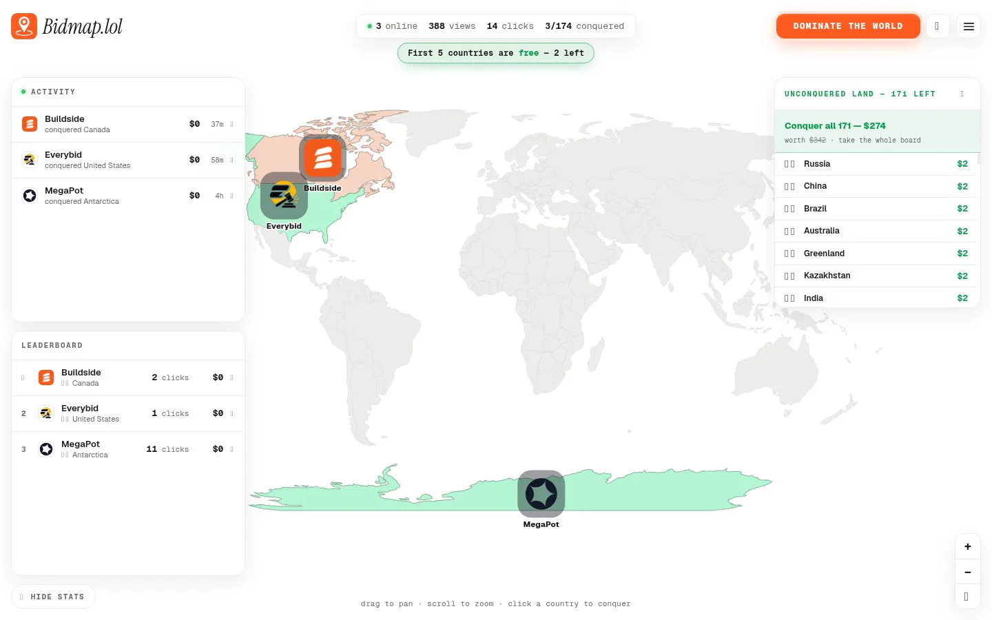 Bidmap.lol screenshot