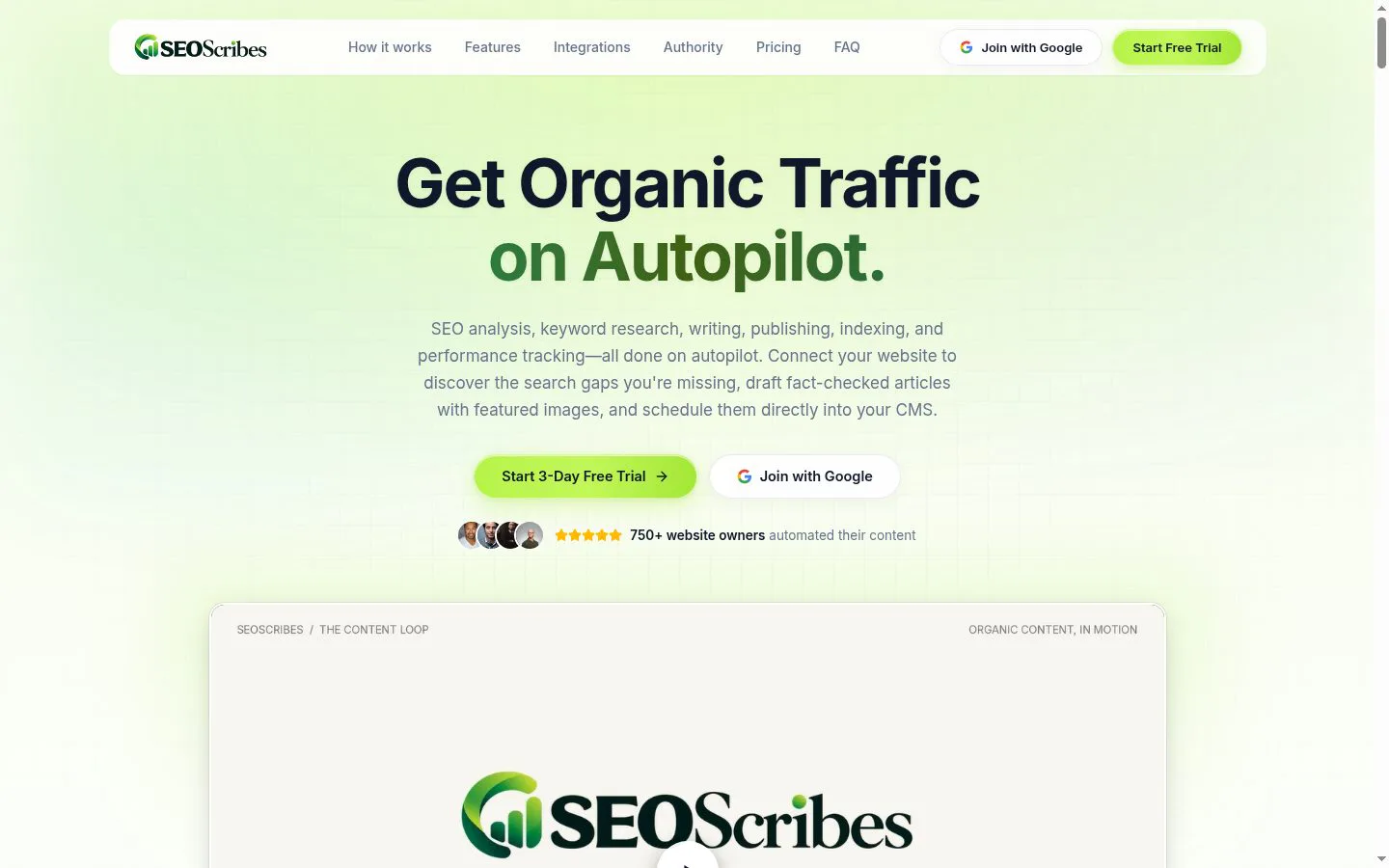 SEOScribes screenshot
