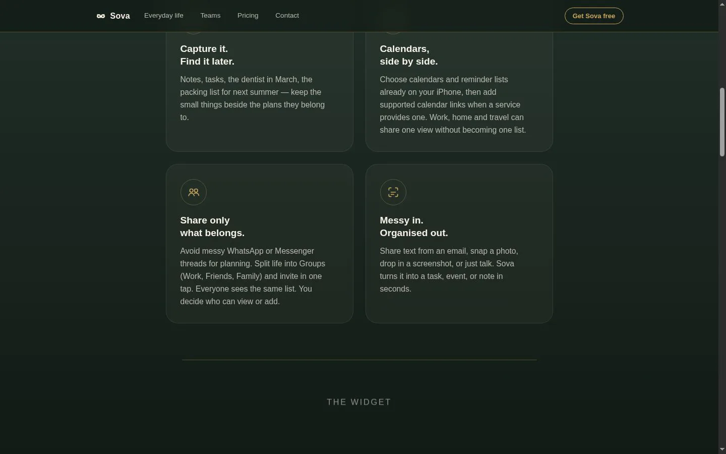 Sova Planner screenshot