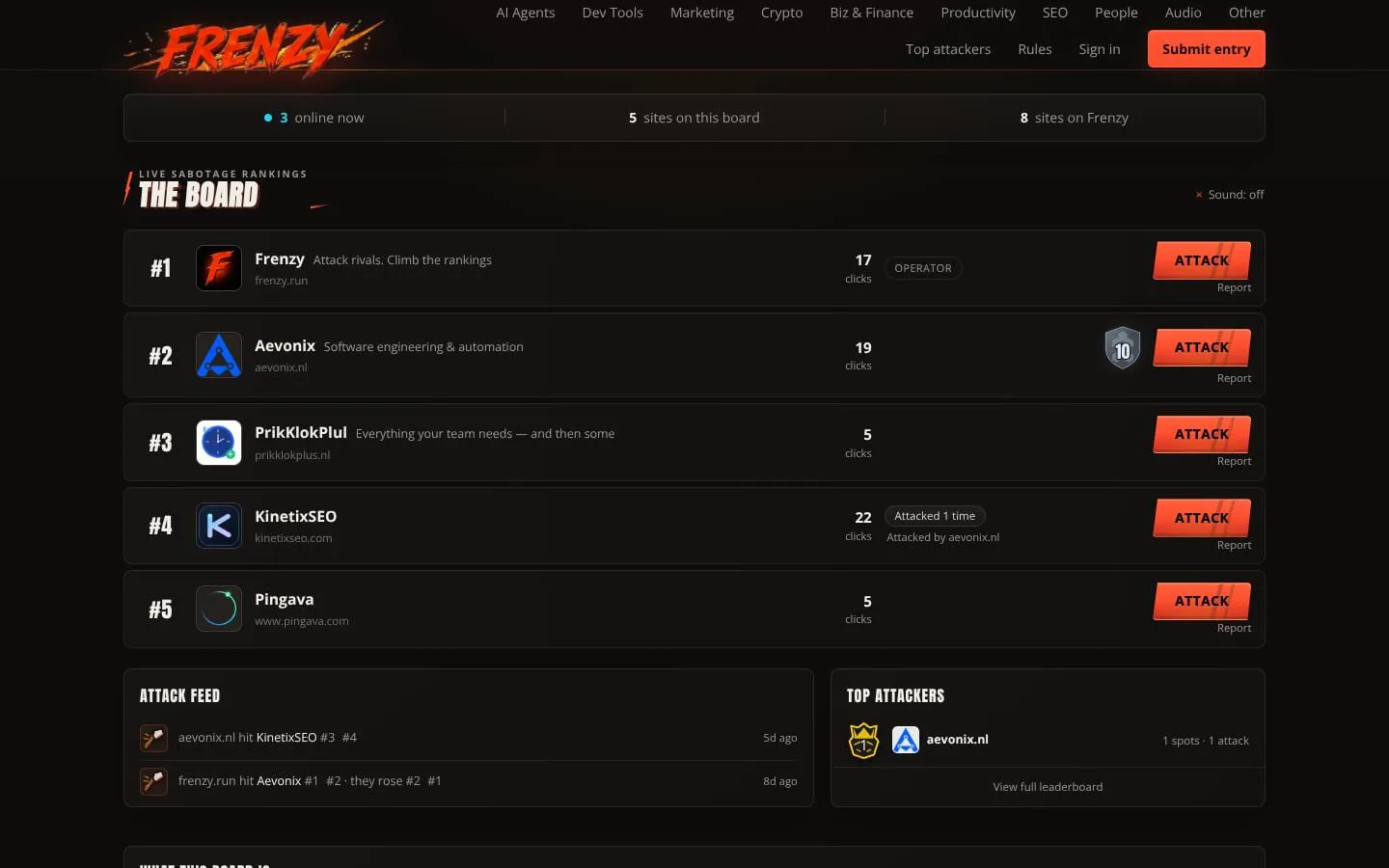 Frenzy screenshot