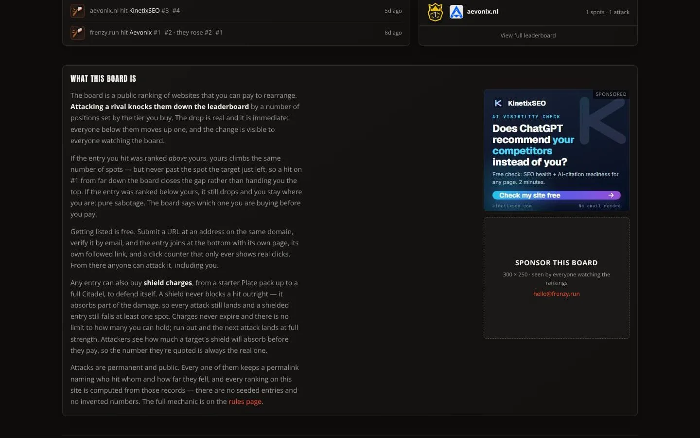 Frenzy screenshot