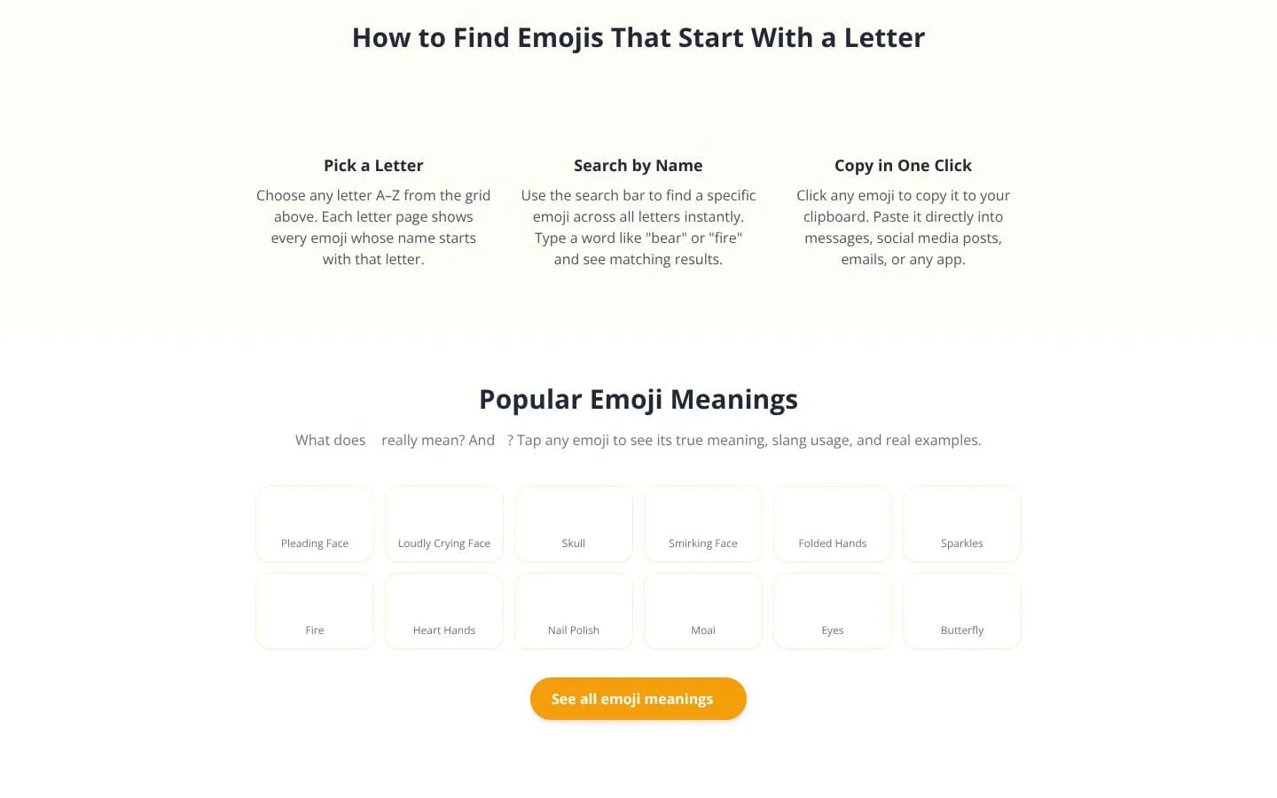 Emoji Start With a Letter screenshot