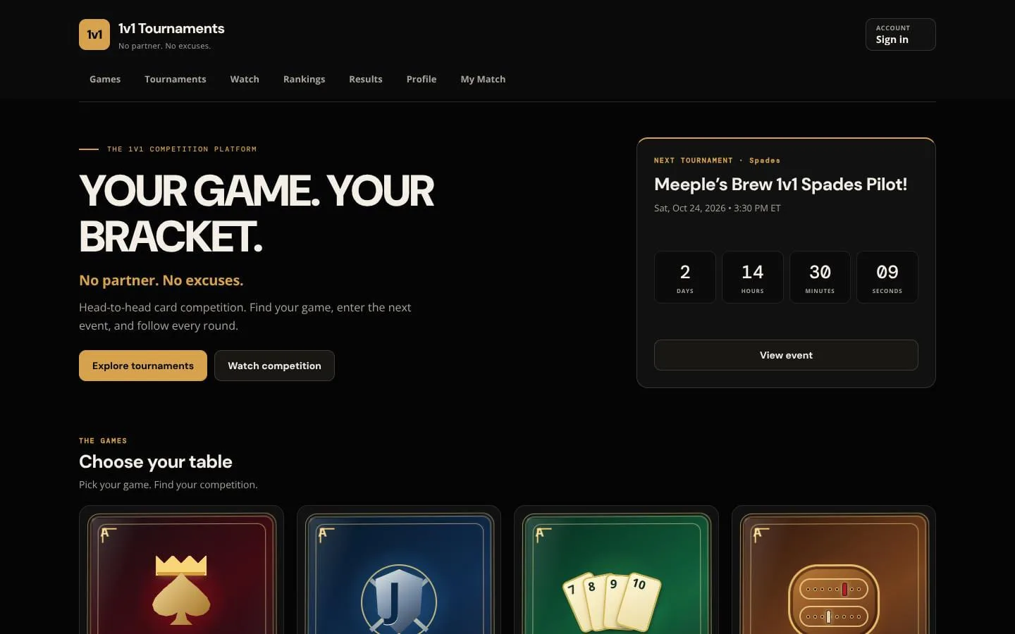 1v1 Tournaments screenshot